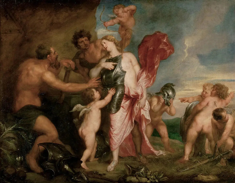 Thétis modtager fra Hefaistos våbnene til Achilleus - Antoine van Dyck