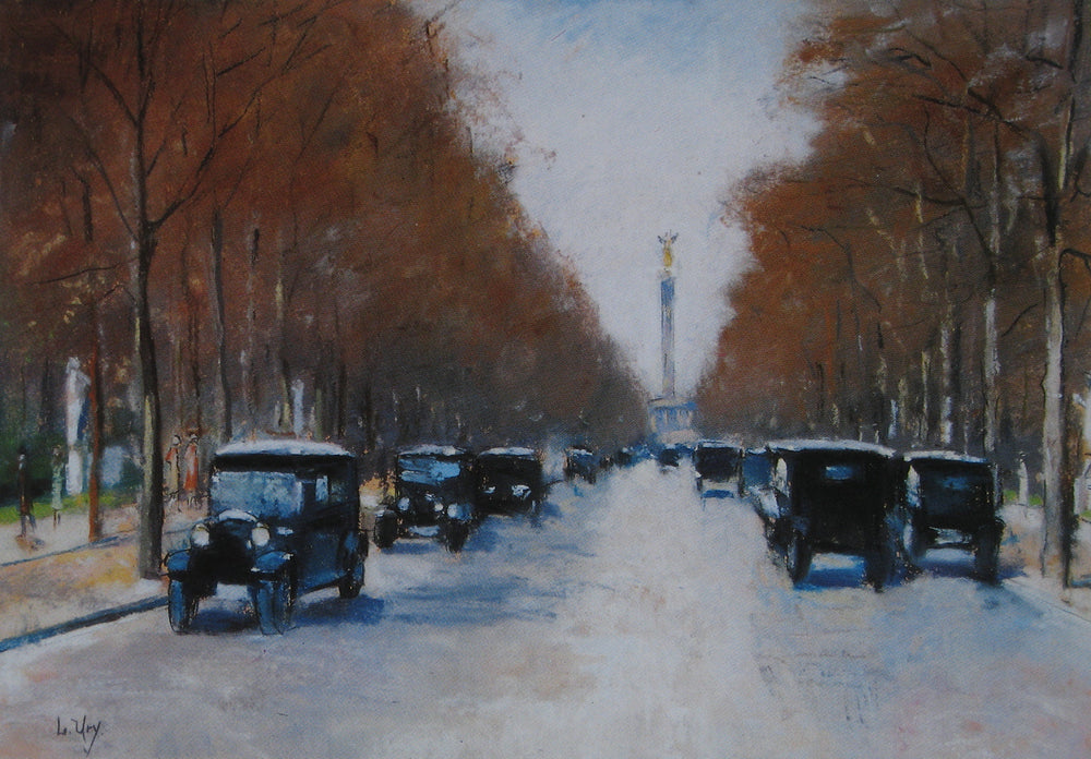 Tiergartenallee mit Siegessäule - Lesser Ury