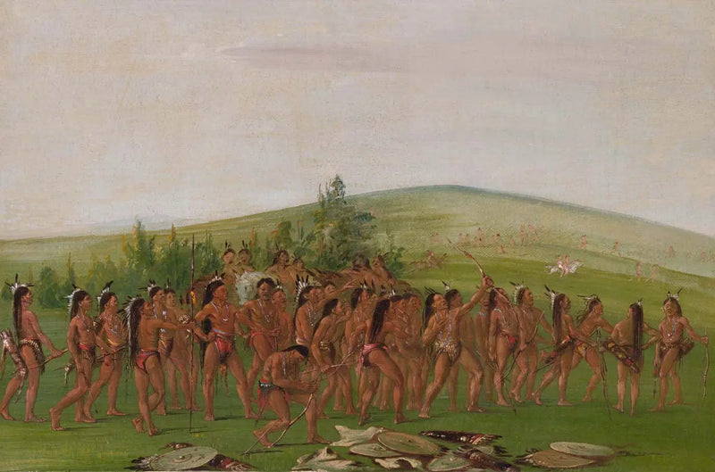 Mandan-bueskydning - George Catlin
