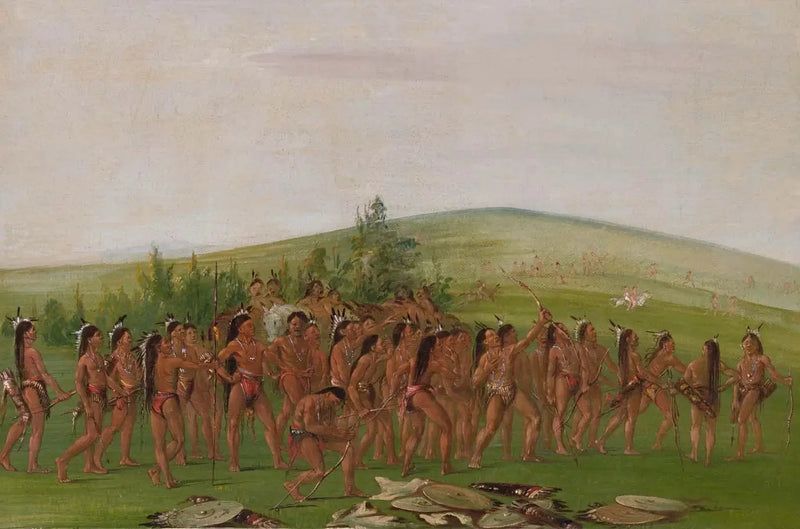 Mandan-bueskydning - George Catlin
