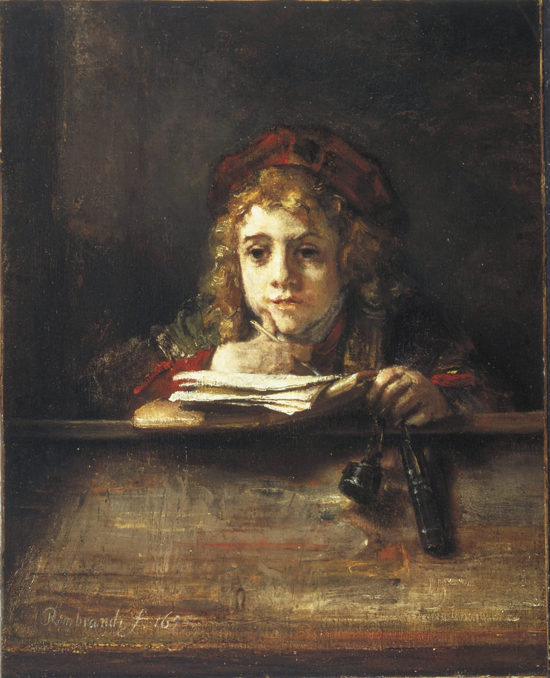 Titus ved sit skrivebord - Rembrandt