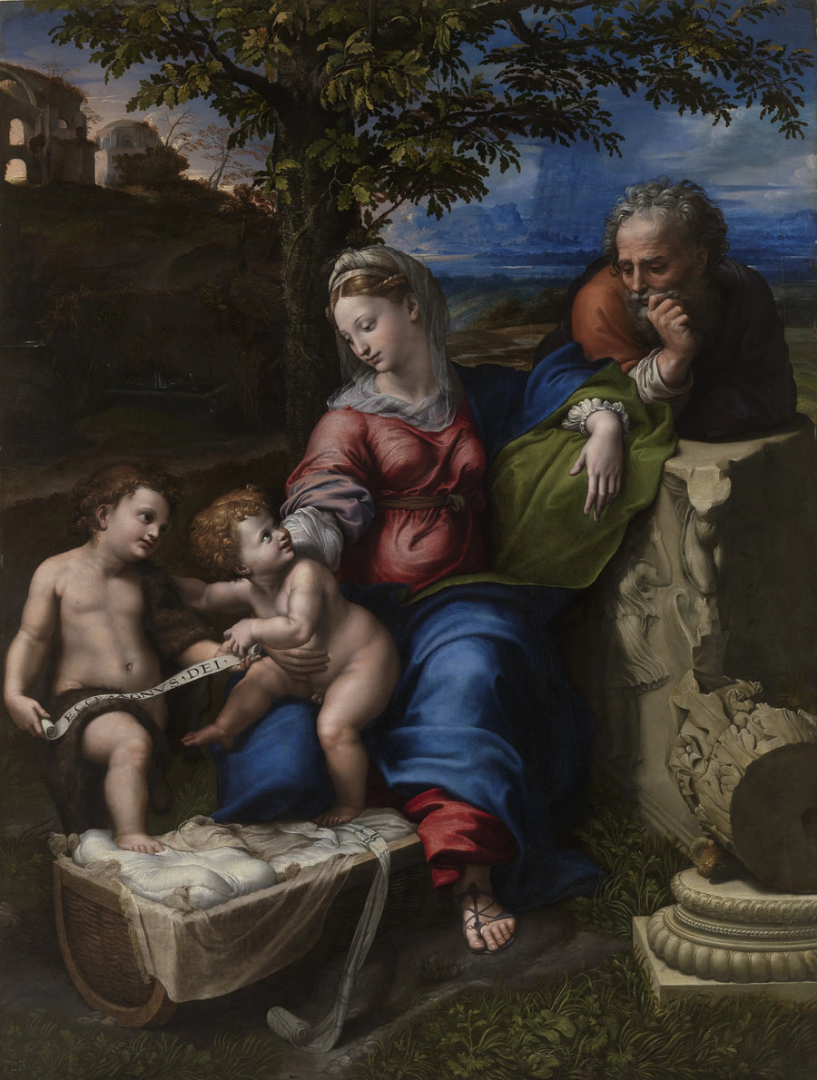Den hellige familie under en eg - Raphael Sanzio