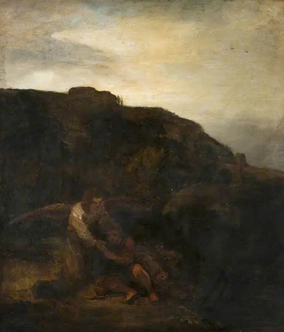Tobie og englen i et landskab - Rembrandt