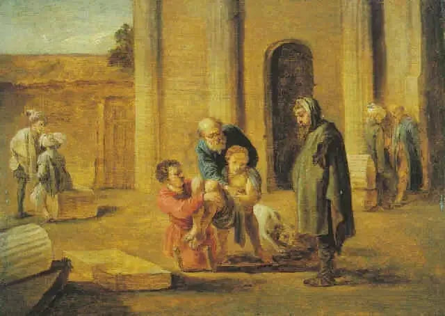 Tobie og den døde israelit (efter Domenico Fetti) - David Teniers den Yngre