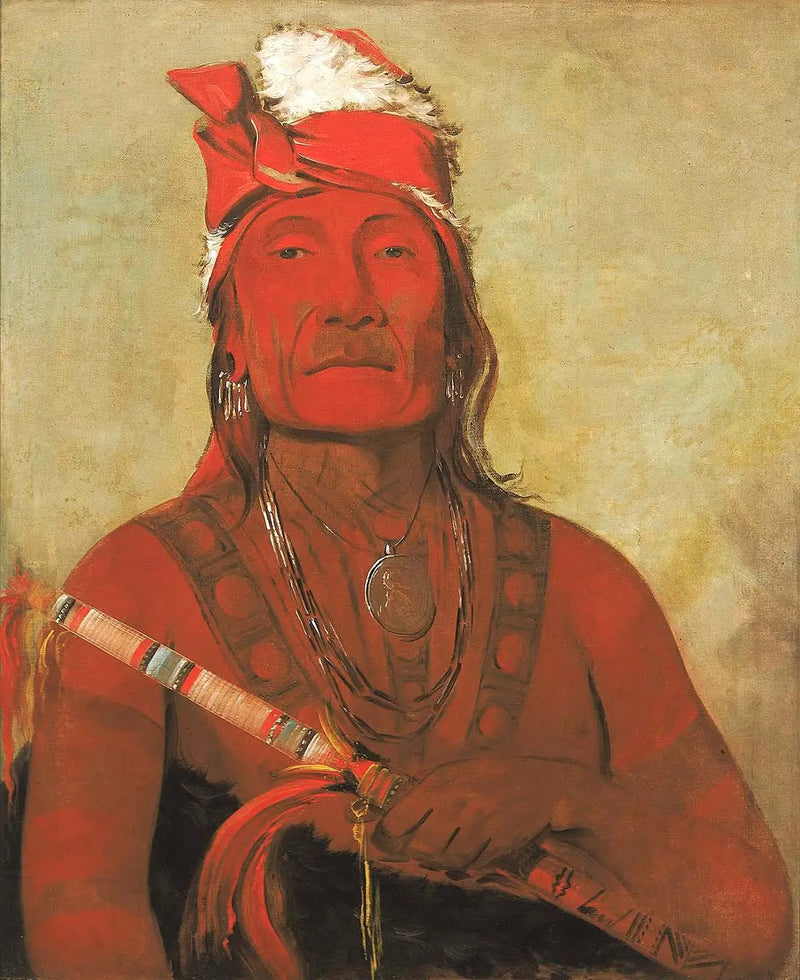 Toh-kí-e-to, sten med horn, en leder - George Catlin