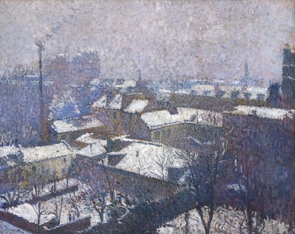 Toits de Paris sous la neige - Henri-Jean Guillaume Martin image 1 tableau peint à l’huile sur toile