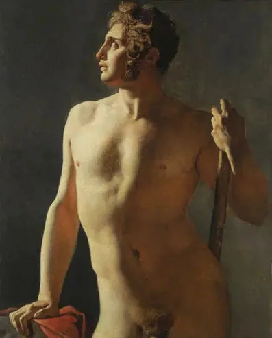 Torso (halvfigur malet) - Jean-Auguste-Dominique Ingres