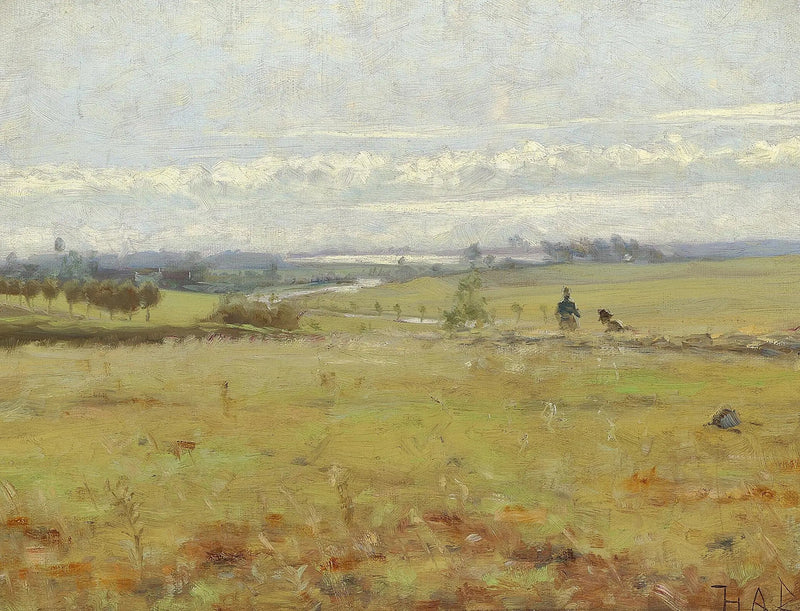 Tidligt om morgenen i en tørvemose. - H. A. Brendekilde