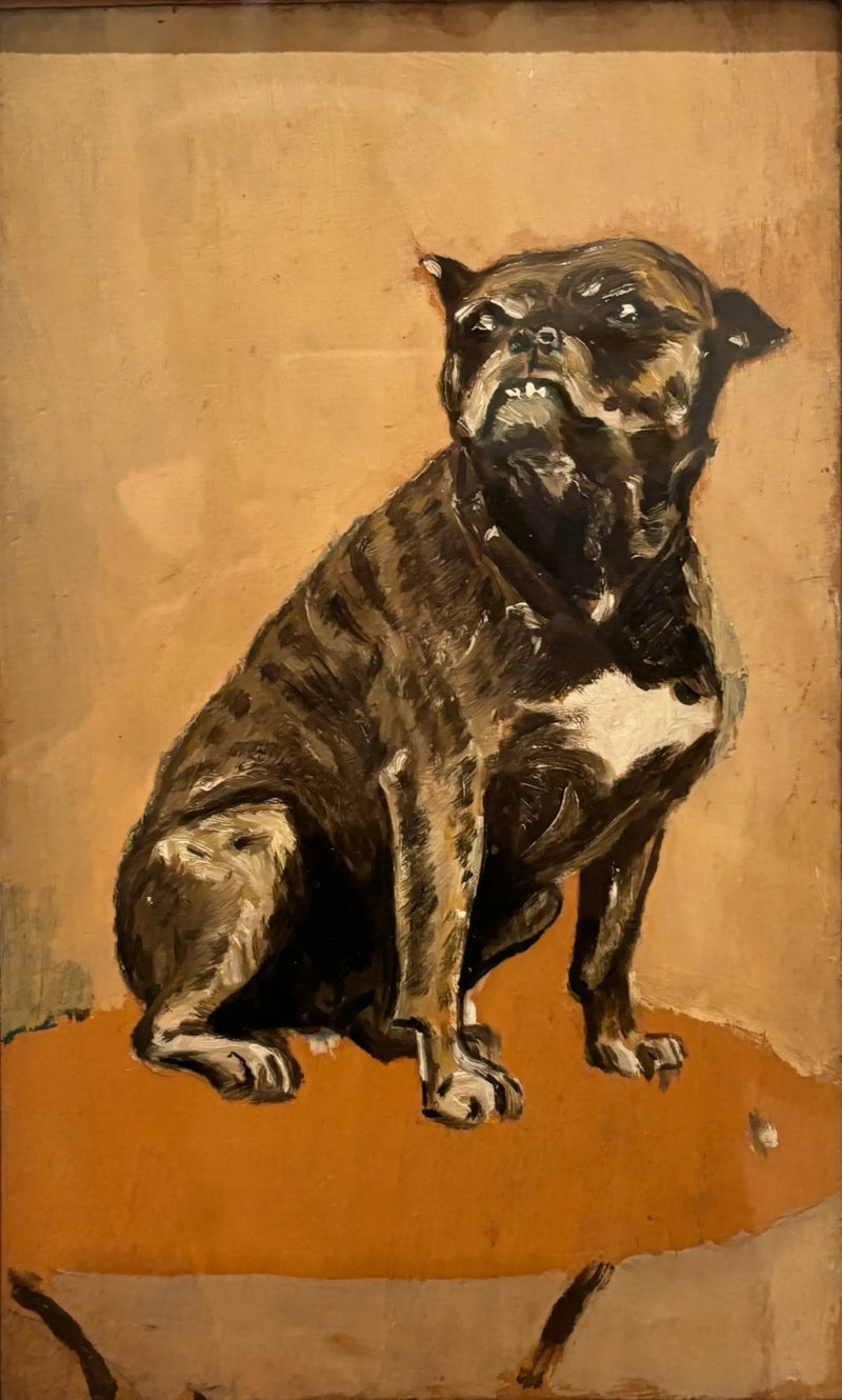 Berøring, siddende ved et bord - Henri de Toulouse-Lautrec