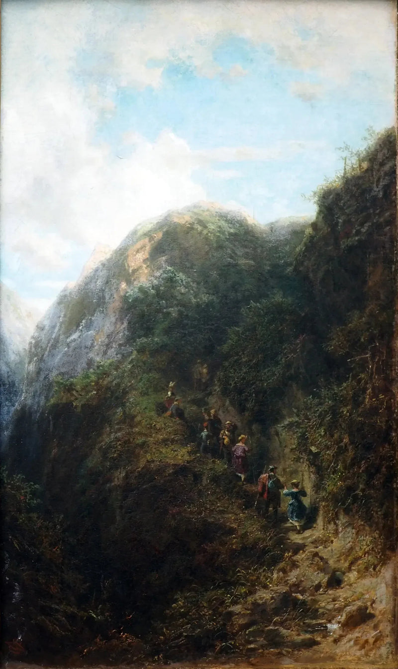Turister i bjergene - Carl Spitzweg
