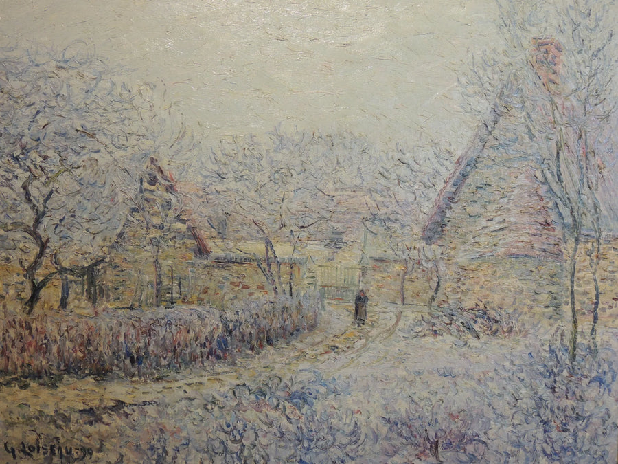 Tournedos sur Seine, sne, frost og tåge - Gustave Loiseau