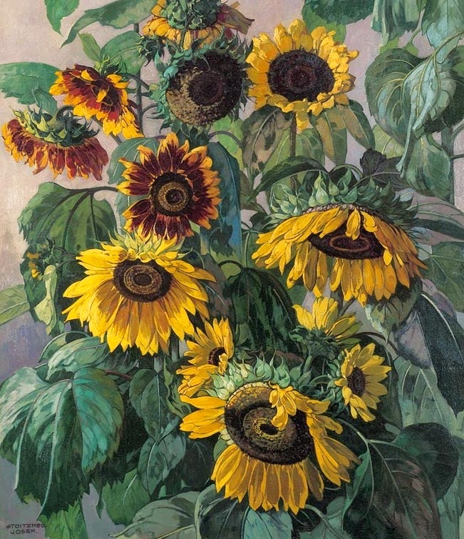 Tournesols de Josef Stoitzner, reproduction du tableau