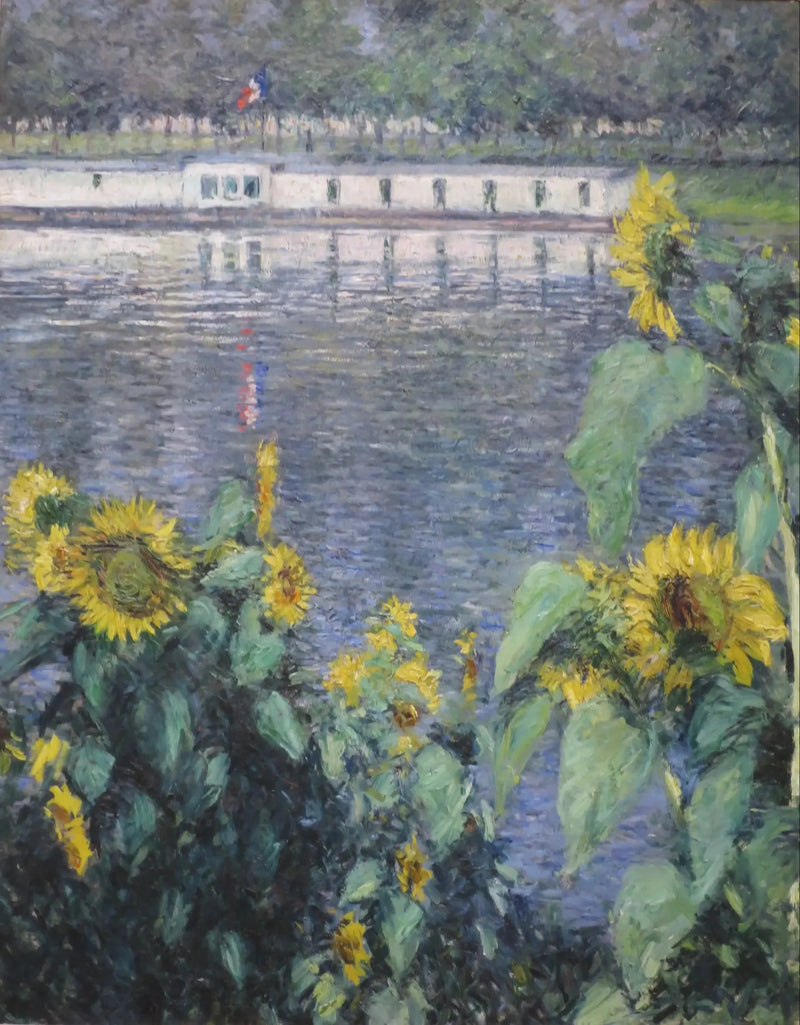 Solsikker langs Seinen - Gustave Caillebotte