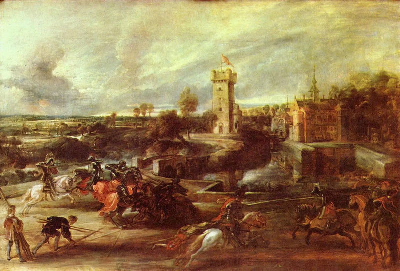 Turnering nær gravene ved Steen Slot - Peter Paul Rubens