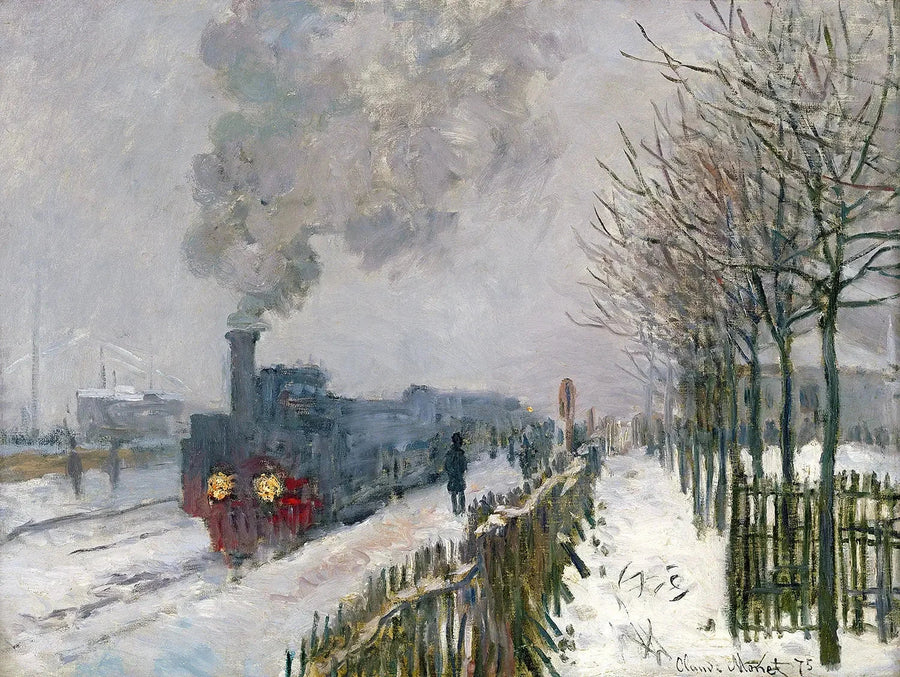 Toget i sneen, Lokomotiv W356 - Claude Monet
