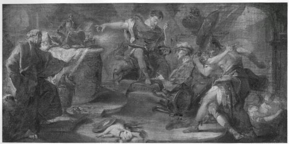 Trajan impose de contraindre saint Eustache d’adorer la statue de Jupiter - Giovanni Battista Pittoni - Alpha