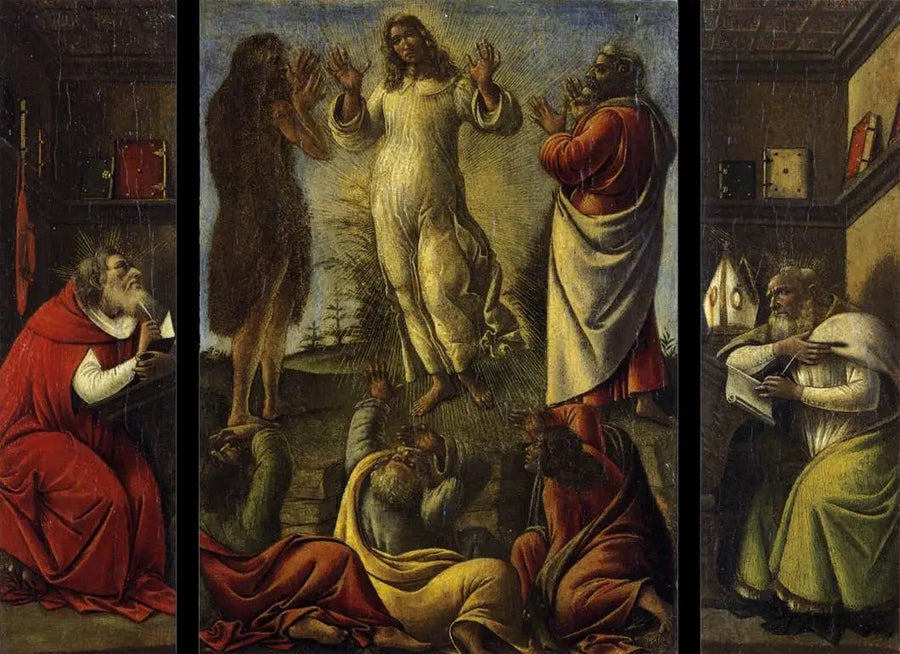 La Transfiguration, saint Jérôme og saint Augustin - Sandro Botticelli