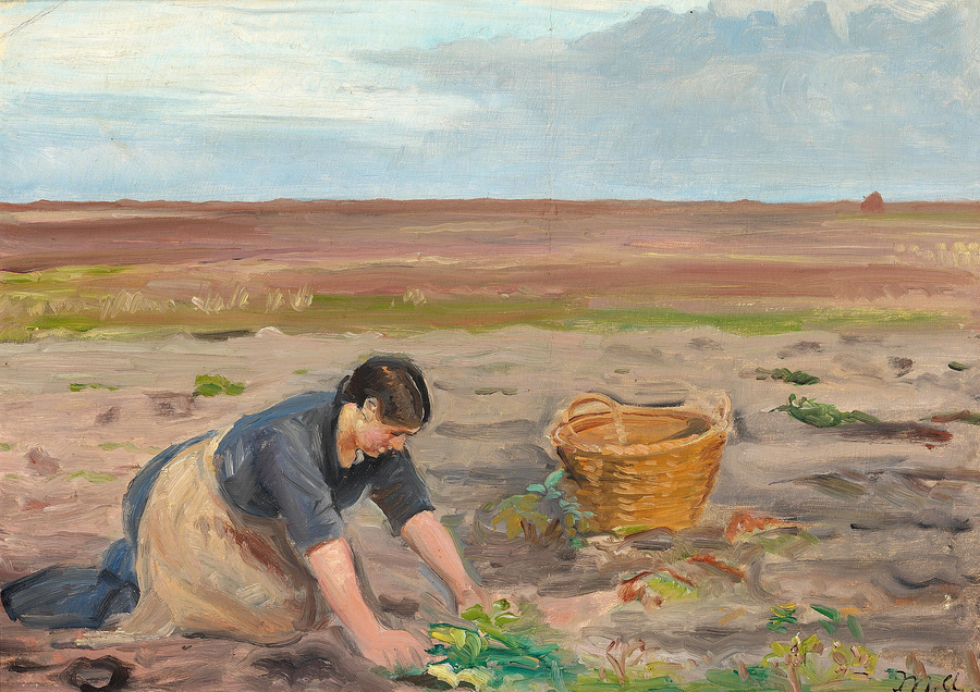 Arbejder i markerne. - Michael Peter Ancher