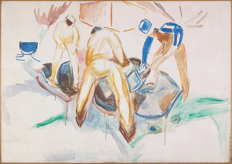 Gadearbejdere i sneen - Edvard Munch