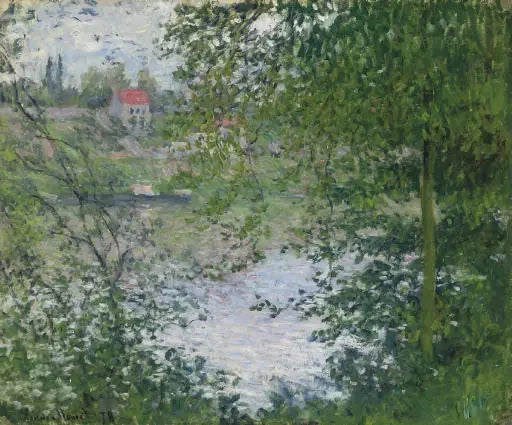 Gennem træerne, Grande Jatte øen W458 - Claude Monet