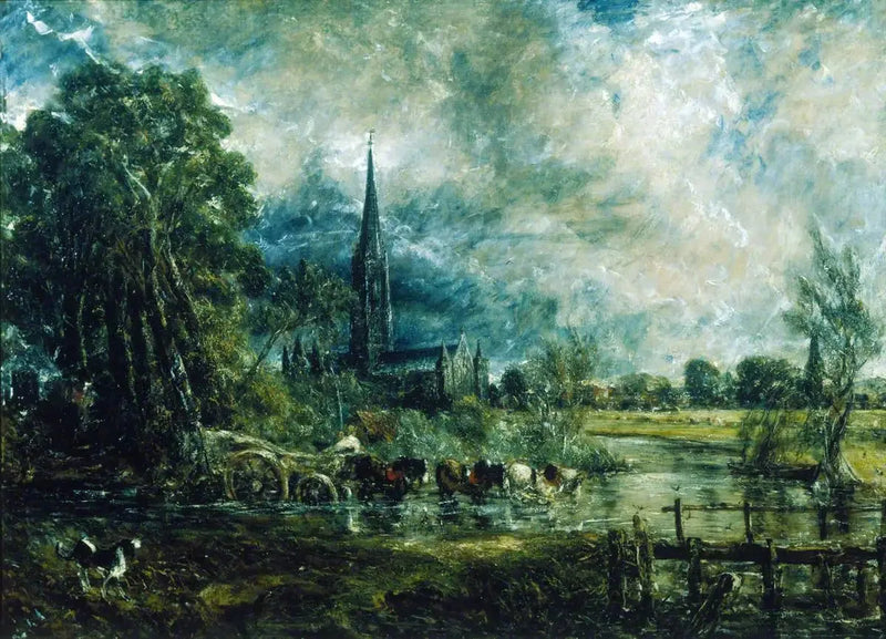 Overfald over floden Avon - John Constable
