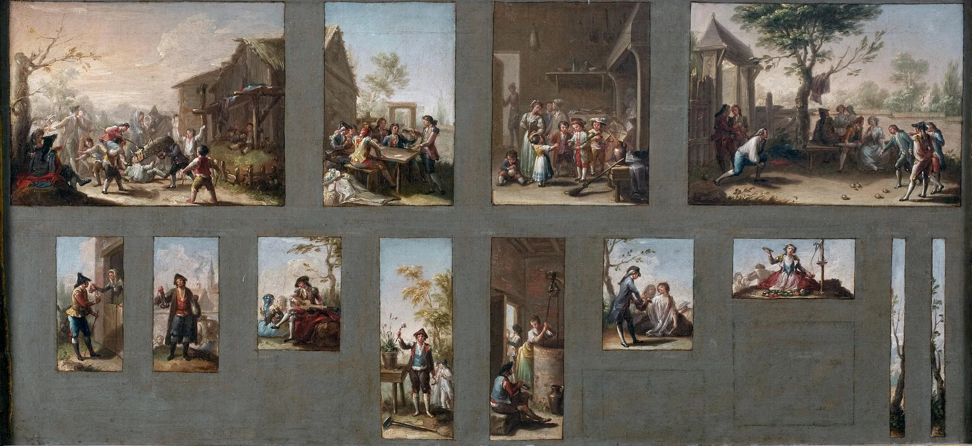 Treize croquis pour Tapestry Cartoons - Francisco Bayeu image 1 reproduction de peinture à l’huile