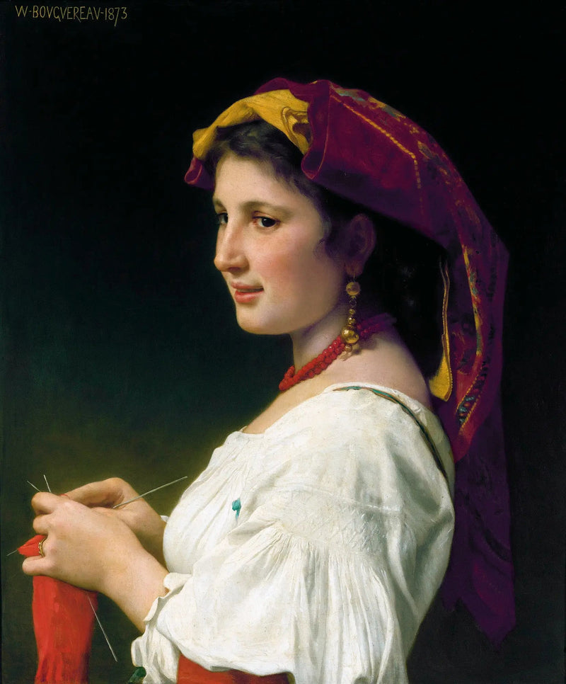 Strikkerske - Bouguereau