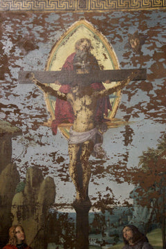 Den hellige treenighed med Sankt Sebastian og Sankt Roch, omkring 1497-1499 - Raphaël