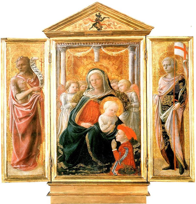 Triptykon af Jomfru Marias Ydmyghed med Sankt - Fra Filippo Lippi