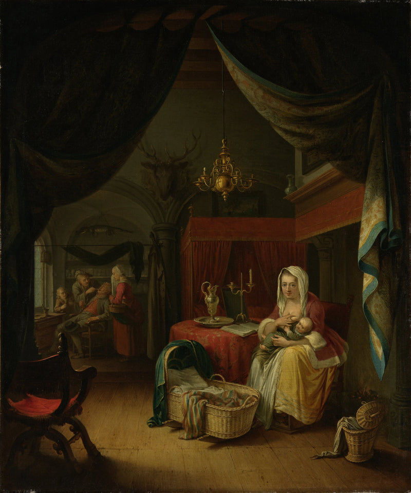 Triptyque avec allégorie sur l'éducation artistique - Willem Joseph Laquy