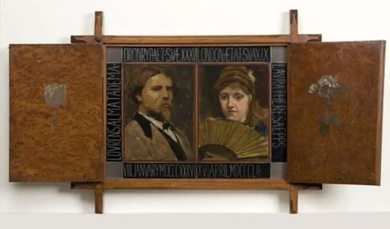 Triptyk med portræt af maleren Lawrence Alma Tadema og hans anden kone - Lawrence Alma-Tadema