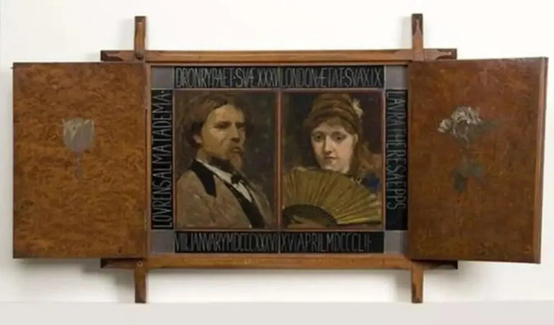 Triptyk med portræt af maleren Lawrence Alma Tadema og hans anden kone - Lawrence Alma-Tadema