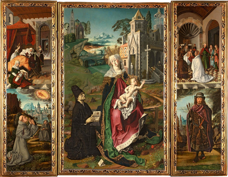 Triptyk af Jomfruen af Montserrat - Bartolomé Bermejo