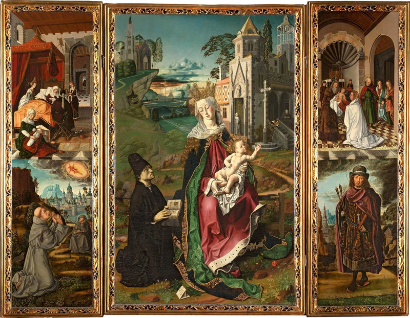 Triptyk af Jomfruen af Montserrat - Bartolomé Bermejo