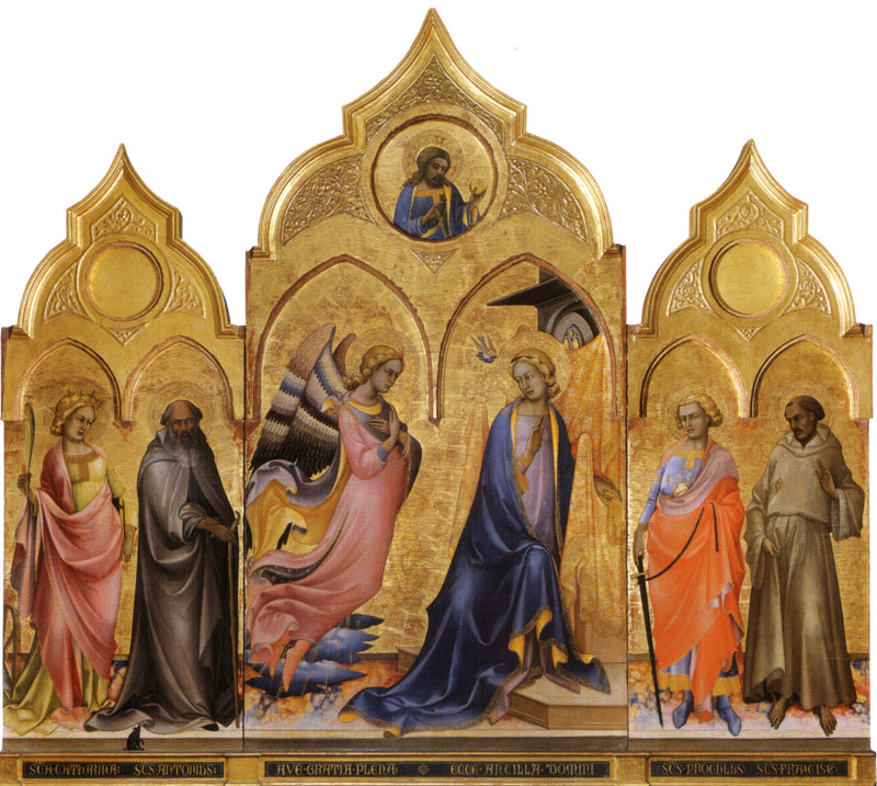 Triptyk af Annoncingsscenen - Lorenzo Monaco