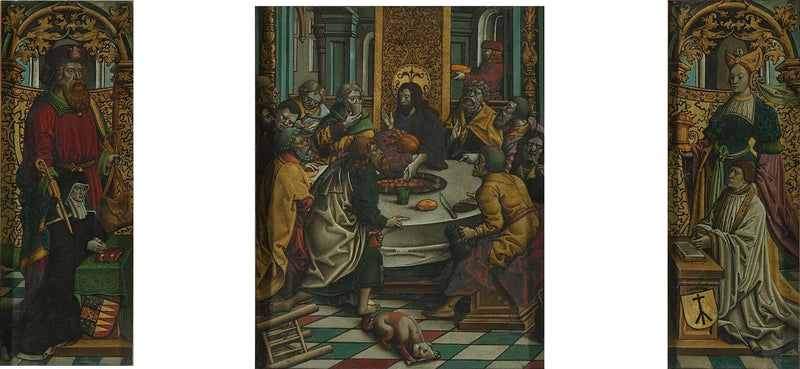Triptyk, der forestiller Nadver og donorer - Jacob Cornelisz van Oostsanen