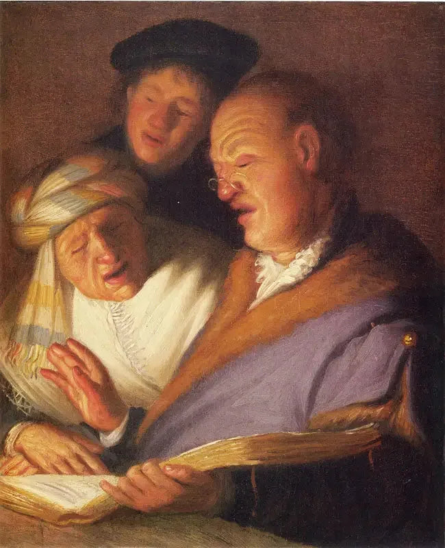 Tre sangere (Allegori om hørelsen) - Rembrandt