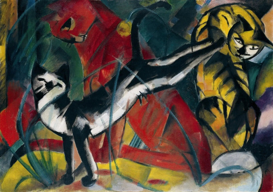 Tre katte - Franz Marc