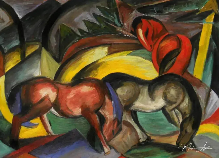 Tre heste I - Franz Marc