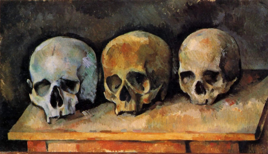 Tre kranier - Paul Cézanne