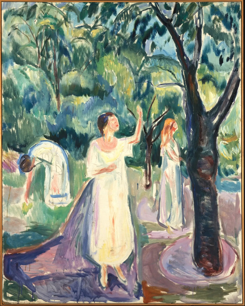 Tre kvinder i haven - Edvard Munch