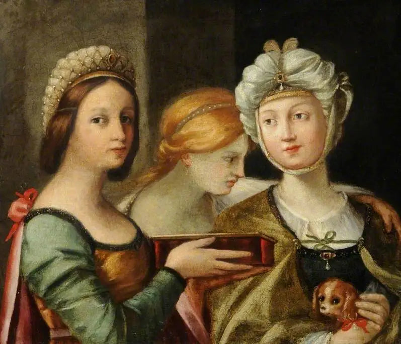 Tre kvindefigurer - Guido Reni