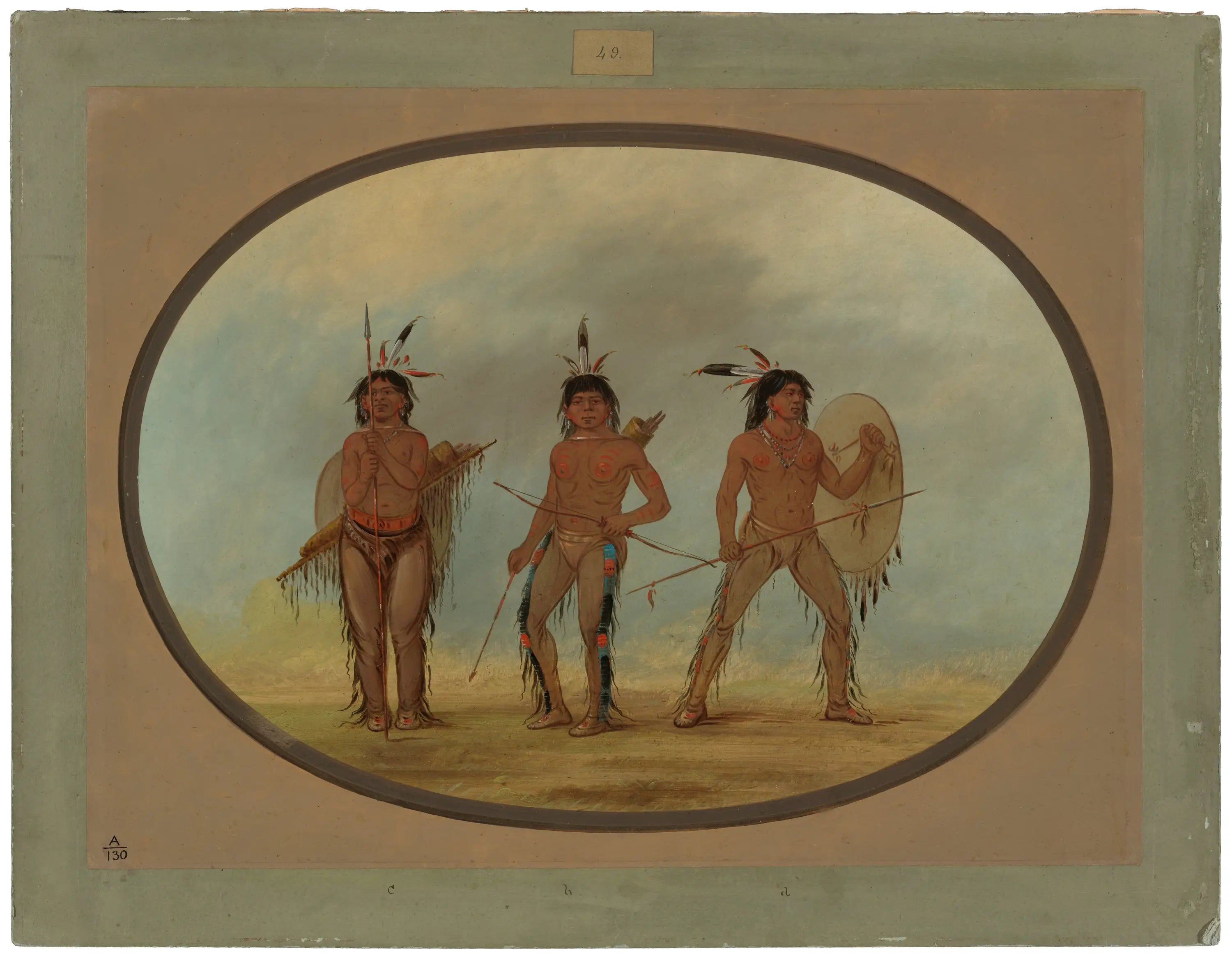 Trois guerriers Cheyenne - George Catlin - Alpha Reproduction