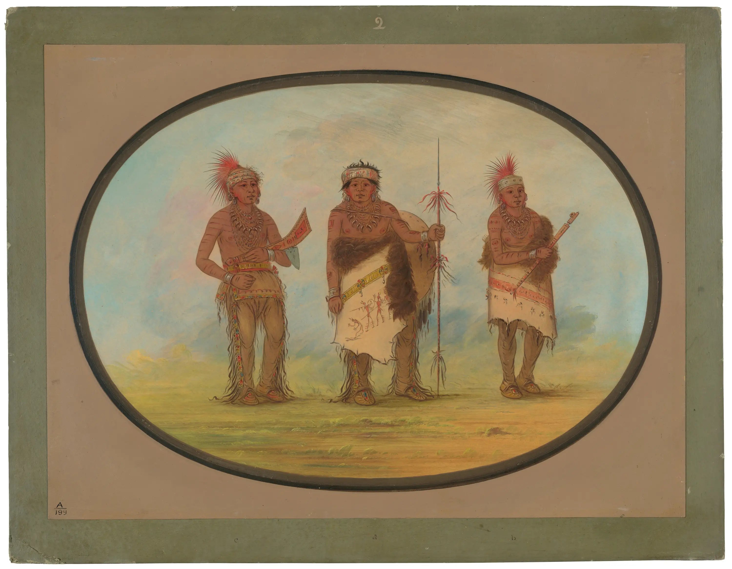 Trois Indiens de l’Iowa - George Catlin - Alpha Reproduction