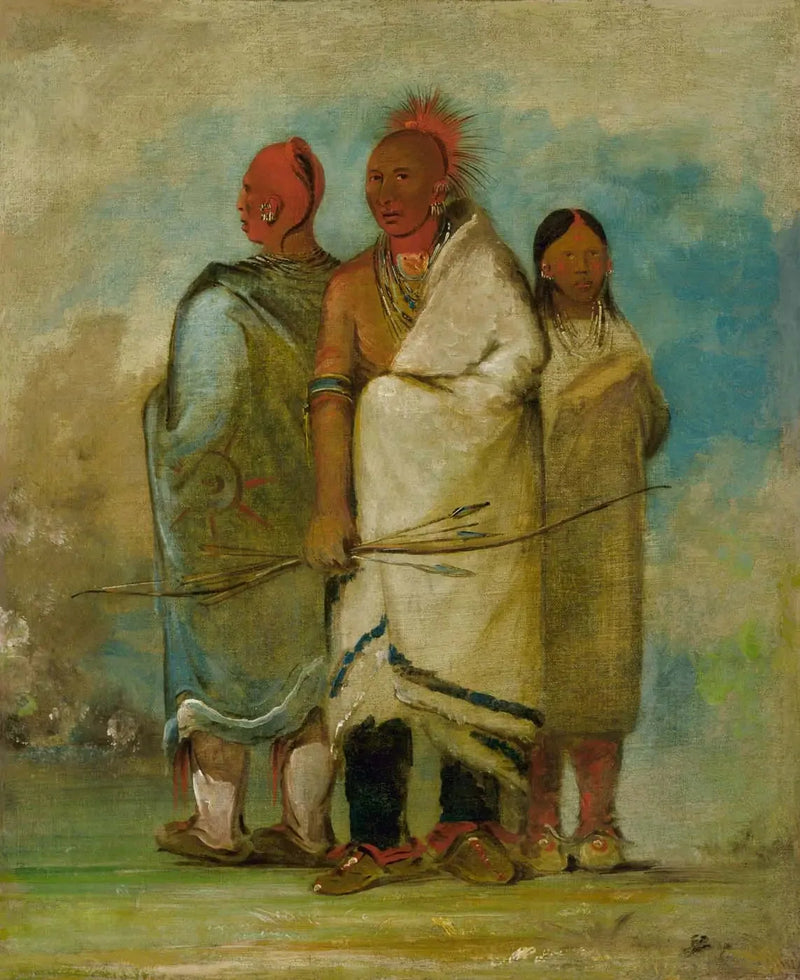 Tre indianere ræve - George Catlin