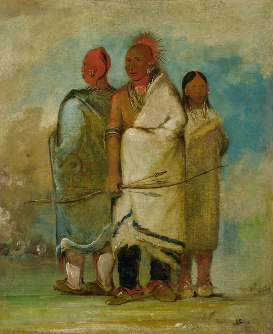 Tre indianere ræve - George Catlin