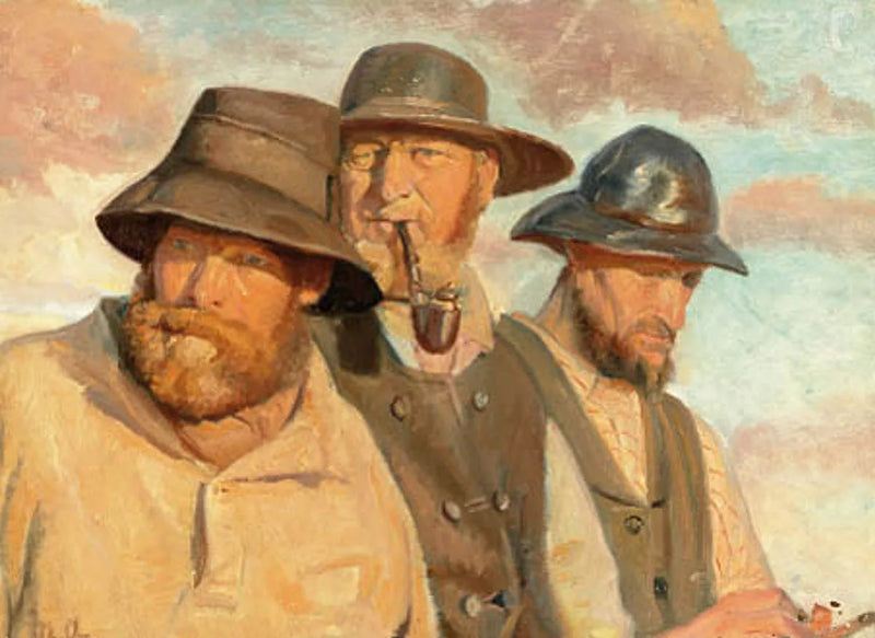 Tre fiskere fra Skagen. -Michael Peter Ancher