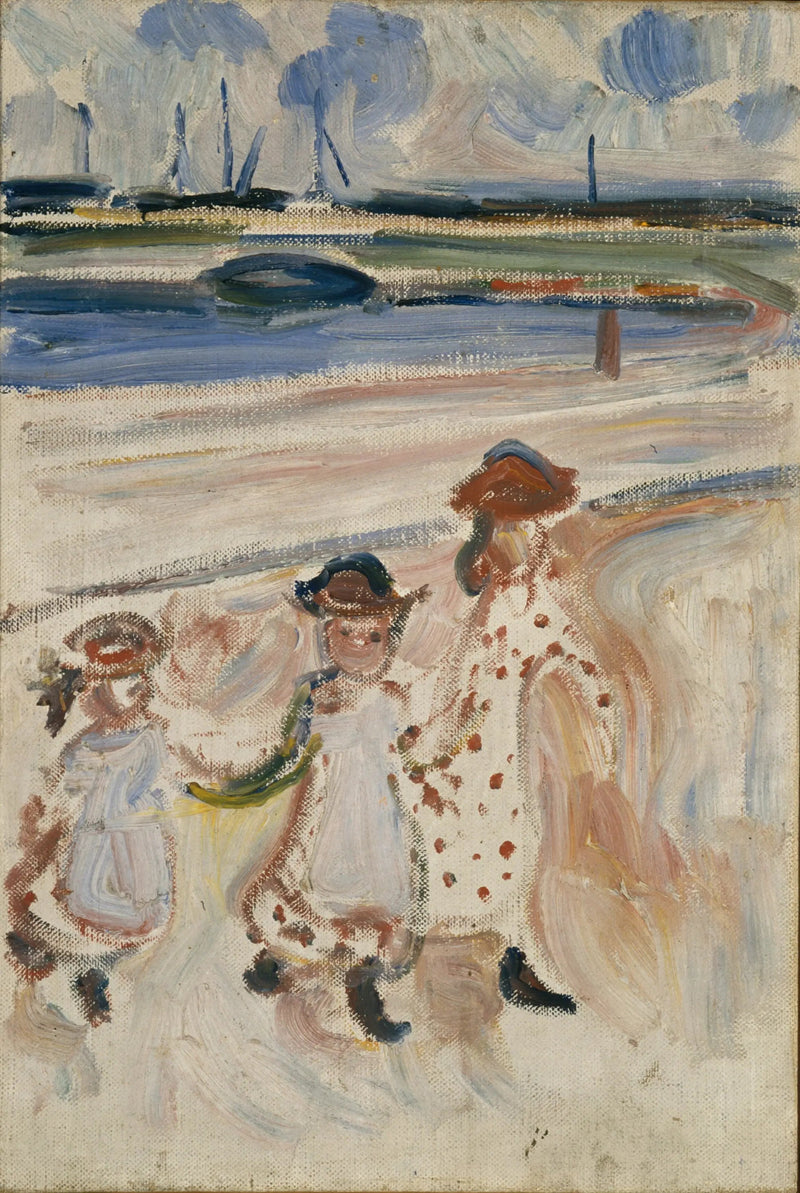 Tre Små Piger på Stranden - Edvard Munch