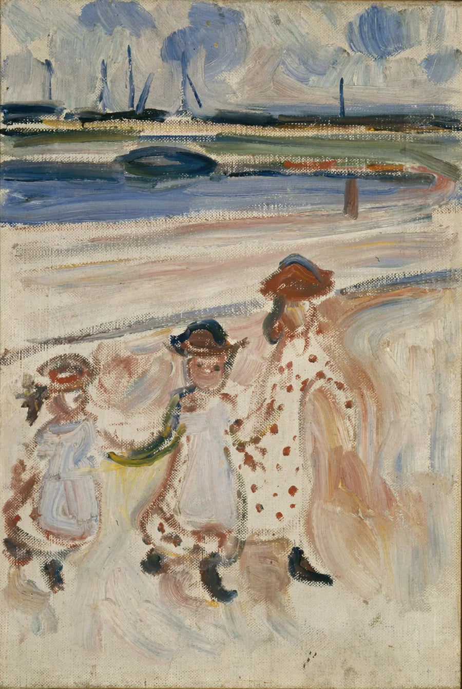 Tre Små Piger på Stranden - Edvard Munch