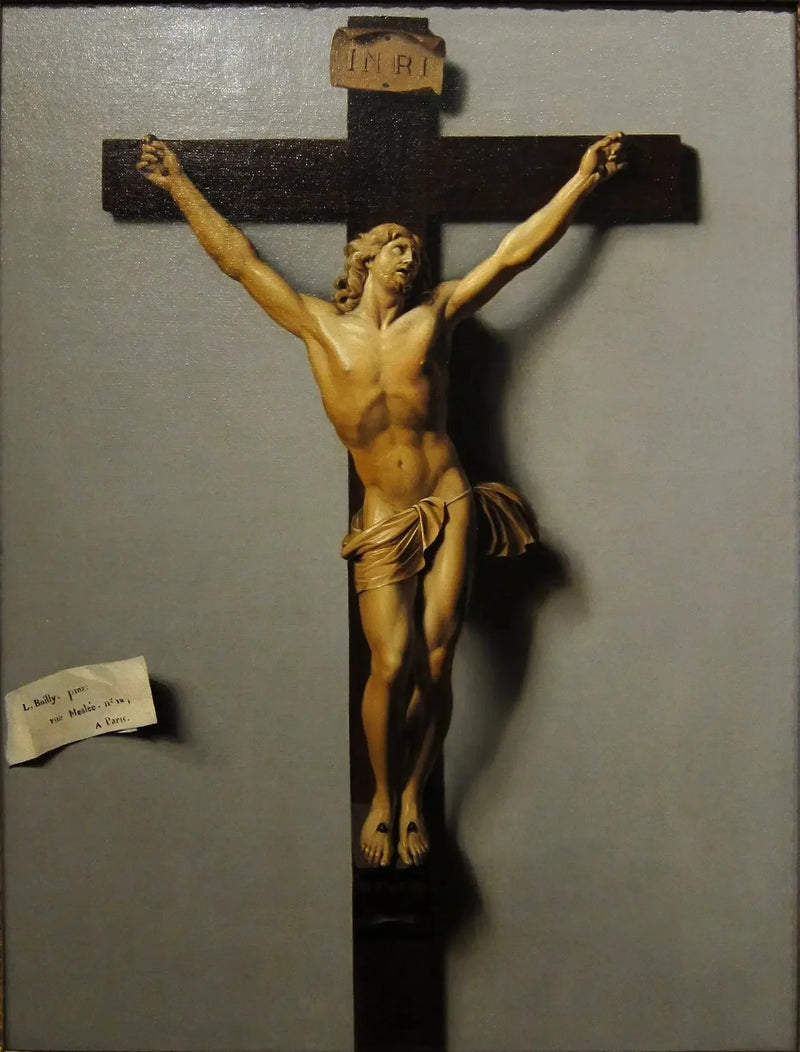 Trompe l'œil med korsfæstelse i elfenben og træ - Louis-Léopold Boilly